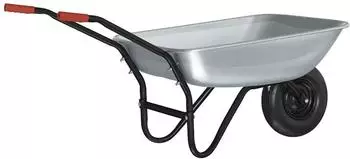 vidaXL Schubkarre Stahl Silber/Schwarz 133x62,5x58cm