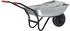 vidaXL Schubkarre Stahl Silber/Schwarz 133x62,5x58cm