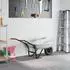 vidaXL Schubkarre Stahl Silber/Schwarz 133x62,5x58cm
