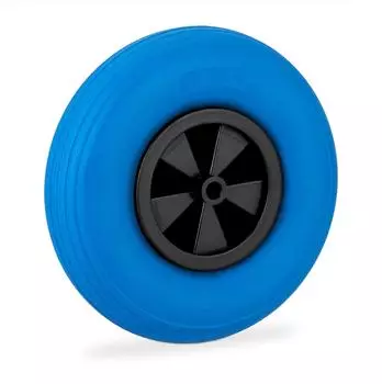 Relaxdays Schubkarrenrad 3.50-6 Vollgummi Kunststofffelge, 100kg, blau/schwarz (10047763_0)