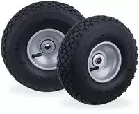 4 X Sackkarrenrad 3.00-4, Luftbereiftes Komplettrad Mit Stahlfelge, F&uuml;r 16 Mm Achse,