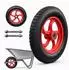 Relaxdays Sackkarren-Rad 2er Set 3.25-8 Vollgummi, Schwarz-Rot