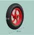 Relaxdays Sackkarren-Rad 2er Set 3.25-8 Vollgummi, Schwarz-Rot