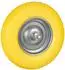 Relaxdays Schubkarrenrad 4.00-8 Vollgummi mit Achse, pannensicher, 100kg, Gelb/Grau (10047903_958)