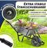 Masko Bau- und Gartenschubkarre 100L 250kg Luftreifen Stahlfelge verzinkt (MASKO-100L)