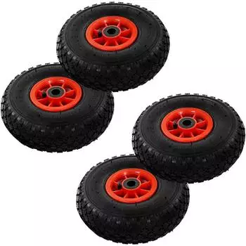 vidaXL Sackkarrenr&auml;der Gummi 3,00-4 (245x82), 4 Stk. (142970)