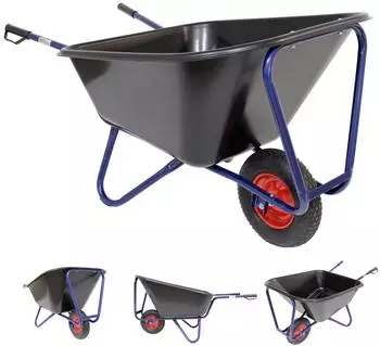 Trutzholm Schubkarre 1-Rad XXL 290L 300kg Kunststoffmulde schwarz (12294)