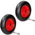 ECD Germany Schubkarrenrad Luftbereift mit Achse 4.80/4.00-8, Ø390mm, 2er-Pack