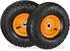 Relaxdays Sackkarrenrad 2er Set 4.10 3.50-4 Orange chwarz