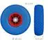 Relaxdays 4 x Sackkarrenrad PU 3.00-4 blau-rot Blau ot