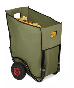 Relaxdays Laubwagen klappbar 160 L Dunkelgr&uuml;n ot chwarz