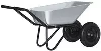 vidaXL Schubkarre Silber und Schwarz 137 x 60 x 65,5 cm Stahl