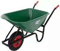 ECD Germany Schubkarre 100L Gr&uuml;n, PP-Mulde, 150kg Tragkraft, Luftreifen...