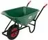 ECD Germany Schubkarre 100L 150kg Luftrad, Kunststoff, grün (490011866)