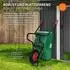 ECD Germany Schubkarre 100L 150kg Luftrad, Kunststoff, grün (490011866)
