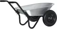 vidaXL Schubkarre Silber und Schwarz 124 x 73 x 65 cm Stahl