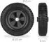 Relaxdays Schubkarrenrad 2.50-4 im 2er Set Schwarz