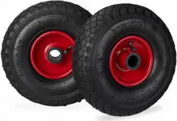 Relaxdays Sackkarrenrad luftbereift 26cm 100kg, 8er-Set (10028341_0)