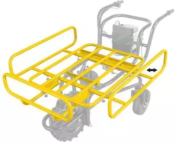 BAMATO MTR-260 Transportaufsatz f&uuml;r Motorschubkarre, ausziehbar (MTR260FR)