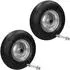 ECD Germany Schubkarrenrad PU-Vollgummi pannensicher 4.80/4.00-8, Ø390mm, 200kg, 2er-Set (299088697)