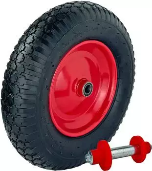 Trutzholm Schubkarrenrad Ersatzrad luftbereift 4.80/4.00-8 mit Achse 200kg