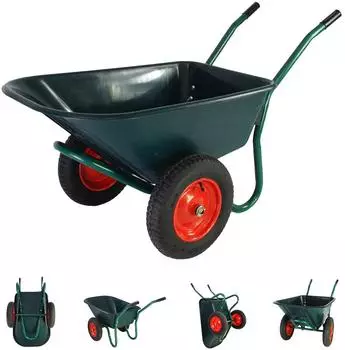 Trutzholm 2-Rad Schubkarre 100L 160kg Kunststoffwanne Luftr&auml;der (12124)