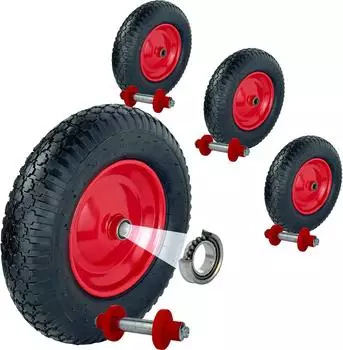 Trutzholm Schubkarrenrad 4er-Set 4.80/4.00-8 Luftbereifung mit Achse (41670902)