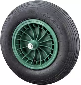 Rewwer-Tec HGGG Ersatzrad f&uuml;r Schubkarren, KST-Felge, schwarz/gr&uuml;n (628168)
