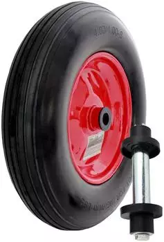 Trutzholm Schubkarrenrad Vollgummi 4.80/4.00-8 mit Achse, Stahlfelge (4509)