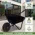 Trutzholm Kinderschubkarre 40kg 20L Kunststoffwanne, Vollgummirad, schwarz