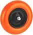 Relaxdays Schubkarrenrad Vollgummi 200kg, Stahlfelge, schwarz-orange (16x4.00-8)