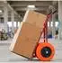 Relaxdays Schubkarrenrad Vollgummi 200kg, Stahlfelge, schwarz-orange (16x4.00-8)