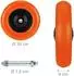 Relaxdays Schubkarrenrad Vollgummi 200kg, Stahlfelge, schwarz-orange (16x4.00-8)