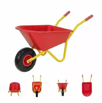 Trutzholm Kinderschubkarre 20L Kunststoffwanne, rot, Vollgummirad, 40kg