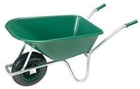 Pro-Bau-Tec Gartenschubkarre Gr&uuml;n 100L PP-Mulde Tragkraft 120kg
