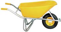 Bauschubkarre Fort SMB-100 LESCHA, 100 L, HDPE-Mulde, montiert, gelb