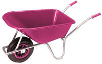 Pro-Bau-Tec Gartenschubkarre Pink 100L PP-Mulde Tragkraft 120kg
