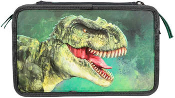 Depesche 3-fach Federtasche Dino World Grün mit 3D-Effekt (12475)