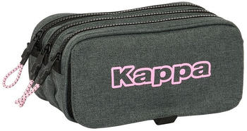 Safta Big Triple Pencil Case Kappa Silver Pink
