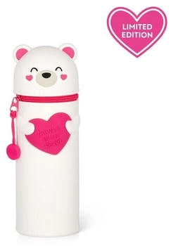 Legami Kawaii Pencil Pouch Teddy Bear white