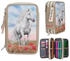 3 Compartments Pencil Case Miss Melody Poppy Sand (13341)