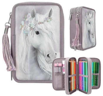 Depesche 3 Compartments Pencil Case Miss Melody Fantasy Horse (13126)