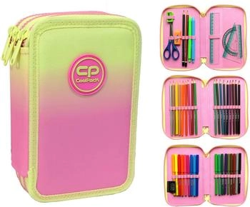 Coolpack 3-Fach Federtasche Ombre Pink/Yellow