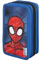 Scooli Federm&auml;ppchen "Tripledecker, Spider-Man" bef&uuml;llt, inklusive Geodreieck