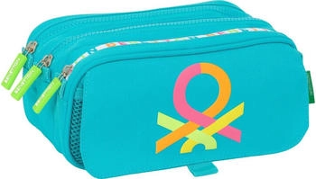 Safta Triple Zipper Big Pencil Case Benetton Summer