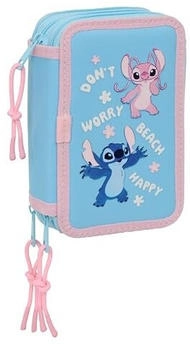 Safta Triple Filled Pencil Case 37 pcs. Stitch Happy