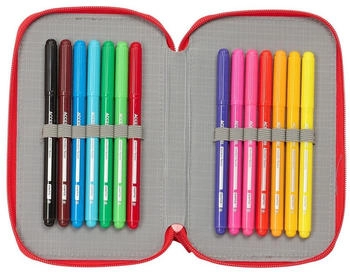 Safta Double Filled Pencil Case 28 pcs. PJ Masks Ready