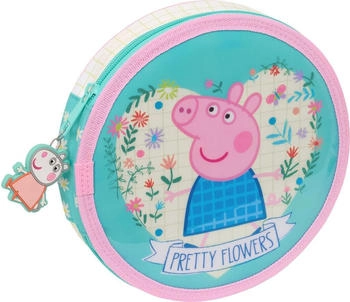 Safta Round Filled Pencil Case 18 pcs. Peppa Pig Pretty Flowers