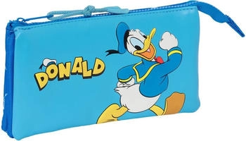 Safta Triple Zipper Pencil Pouch Donald Duck