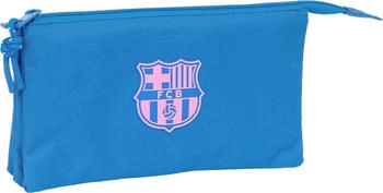 Safta Triple Zipper Pencil Pouch F.C Barcelona Girls Indigo